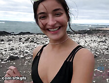 Emily Enjoys The Shoreline,  And A Sunset - ATKGirlfriends