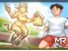 SummertimeSaga - solved the riddle and summoned a girl with horns E4 #80