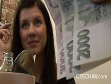 Brunette clip with fascinating Noname from Czech Streets