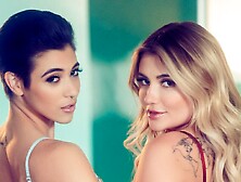 Sensual angels Adria Rae and Brooklyn Gray are getting pleasure