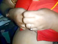 Desi bhabi in a crimson shari getting it on