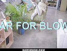 Dadcrush - Gorgeous Blonde Blows Stepdad While Moms Gone