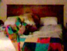 Hidden camera caught an amateur couple having sex in a motel room