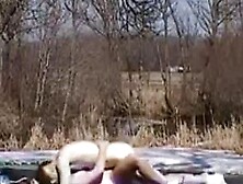 Outdoor German Amateur Sex On A Trampoline