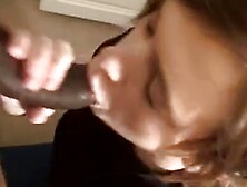 White Girl Lets Him Cum in Her Mouth
