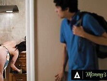 MOMMY'S BOY - Naughty MILF Siri Dahl Caught Naked In The Kitchen! Pervert Stepson Banged Her Hard!
