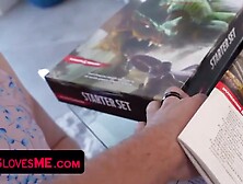 Sis Loves Me - Nerdy Pale babe Bounces Her Pale