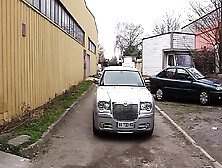 Nasty brunette French wife sucks dick in the back office