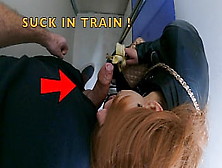 Nymphomaniac Married Wifey Lick Unknown Stud In Train!