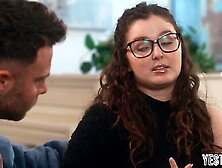 Chubby innocent teenie has a foursome with her perverted stepfamily