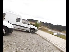 Almost Caught in Car Masturbating With Carrot In Ass