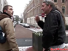 Real amsterdam hooker handling cum