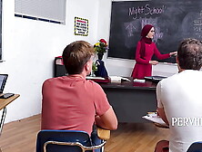 Teacher Keeps Her Hijab On While Getting Slammed By Students