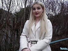 Public Agent Charming Blonde from California Blows and Rides a Enormous European Schlong