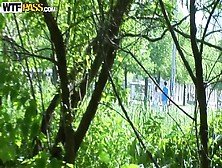 Hardcore pick up of teen slut in the wild sunny forest (18+)