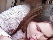 Hot Creampie in the Pussy of a Sex Shop Clerk with a Big Ass and Tits in Ripped Pantyhose