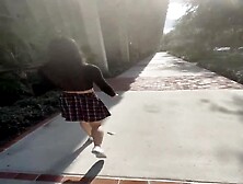 College slut gets hit on mid period