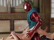 Mai Shiranui Gets Creampied By Two Spiderman At Once