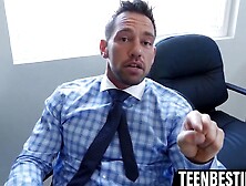 BFFs in POV get drilled by the boss's big cock