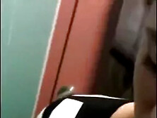 Freaky couple fucks in shopping mall toilet - Oral Sex