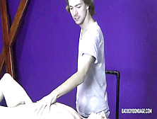 Badboybondage - Roped Nubile Guy Is Cropped And Molested By Sadist Dom Top