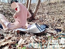 asian mom and son fucked on a hike