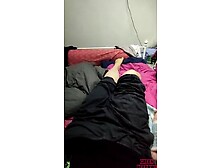 Having Fun with my foot on the bed
