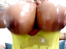 Black BBW Long Titted O1R Oily Boob Bounce Solo (OF MV)