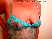 Horney Mamma doing a little dance in transparent top