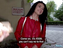 Public Agent Rip my stockings and screw my vagina hard outside