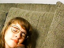 Curious young slut shows her roommate that sex with BBC