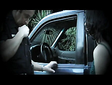 Cop Bangs and Cums in Throat Hawt Brunette hair Housewife