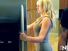 Blonde Bikini milf Fucks Young Bro