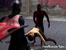 Foxy 3D Babe Getting Fucked Hard By Spiderman