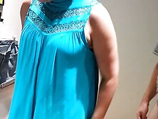 Wife fucked and creampied in outlet mall dressing room