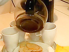 Stacked Terry Nova Drinks Cum From A Mug After A Gangbang