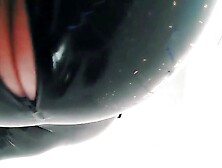 Latex Catsuit Tease,  Phone Selfie Video.  Rubber Fetish