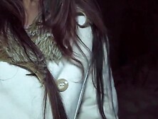 Lusty Luna Blackx got on her knees and widely opens her mouth for my penis