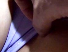 Japanese stunner has her panties removed while relaxing