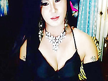 Slutty Ladyboy Jerking Her Shlong On Cam