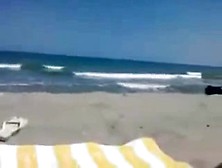 Amateur Couple In The Beach Blowjob