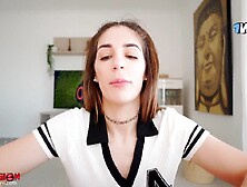 POV titsfuck & sloppy fellatio with creamy cum-in-throat ending - Miss Pasion