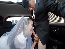 Bride Yae Triplex is sucking chauffeur's cock