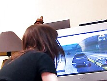 Blonde Shana Spirit used as a rag doll in a threesome