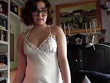 Nerdy Girl Leana Lovings Is Filmed Pov-Style While Taking A Cock