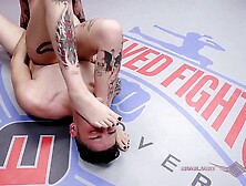 Charlotte Sartre nude wrestling match and foot play