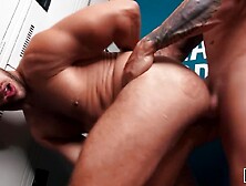 STUDS - William Seed Pounds Arno Antino’s Gap After A Steamy Squat Rack Tease At The Gym