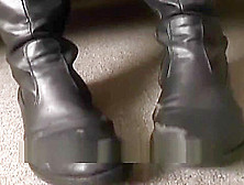 Beautiful Japanese girl's soles (sock strip,  red toes)