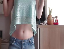 Horny Plays With Her Tits While Orgasm Hard