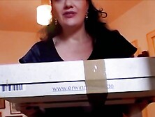 Pregnant German lady sucking a loaded pecker in POV